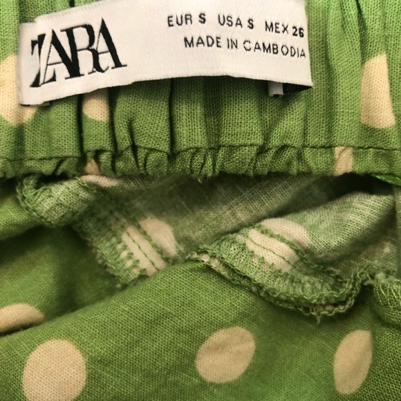 Green Polka Dot Zara Mini Dress - Picture 4 of 4